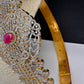 AD Diamond Finish Ruby Red Stone Hip Belt Kamarbandh