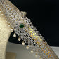 AD Diamond Finish Emerald Green Stone Hip Belt Kamarbandh