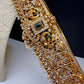 Self Design AD Goddess Laksmi Kamarband WaistBelt - Green