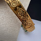 Goddess Lakshmi Nakshi Antique Matte Finish Hip Belt Kamarbandh with Green beads