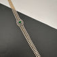 AD Diamond Finish Emerald Green Stone Hip Belt Kamarbandh