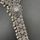 AD Diamond Changeable Color Stone Pearls Peacock Design Hip Chain Kamarbandh