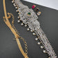 AD Diamond Changeable Color Stone Pearls Hip Chain Kamarbandh