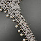 AD Diamond Changeable Color Stone Pearls Hip Chain Kamarbandh