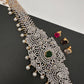 AD Diamond Changeable Color Stone Pearls Hip Chain Kamarbandh