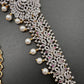 AD Diamond Changeable Color Stone Pearls Hip Chain Kamarbandh