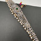 AD Diamond Changeable Color Stone Pearls Hip Chain Kamarbandh