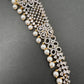 AD Diamond Changeable Color Stone Pearls Hip Chain Kamarbandh