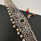 AD Diamond Changeable Color Stone Pearls Hip Chain Kamarbandh
