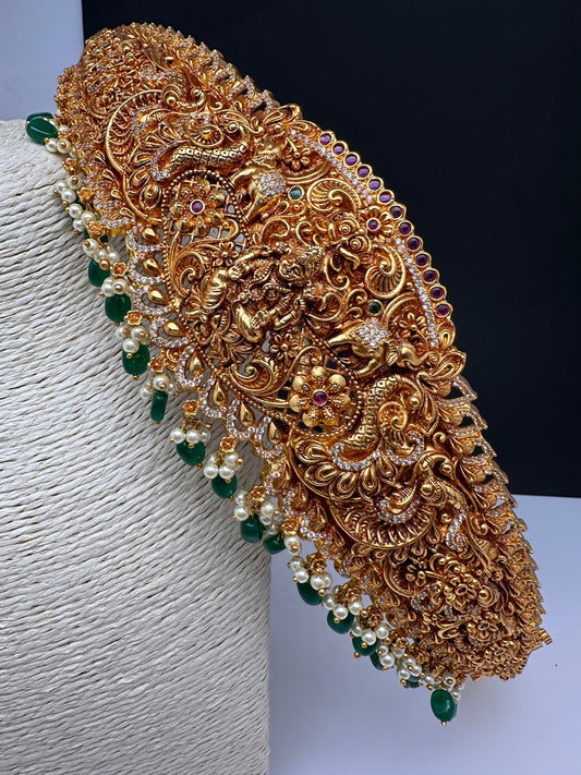 Matte Goddess Lakshmi Nakshi Hip Belt Vaddanam