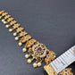 Sleek CZ Matte Multi Stone Matte Finish  Hip Chain Saree Belt