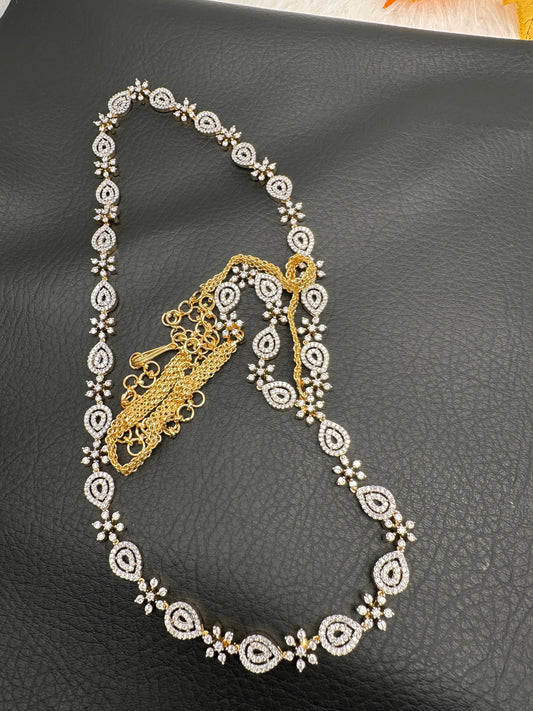American Diamond Sleek Hip Chain Belt