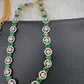 Sleek CZ Color Stone Hip Chain Belt - Green
