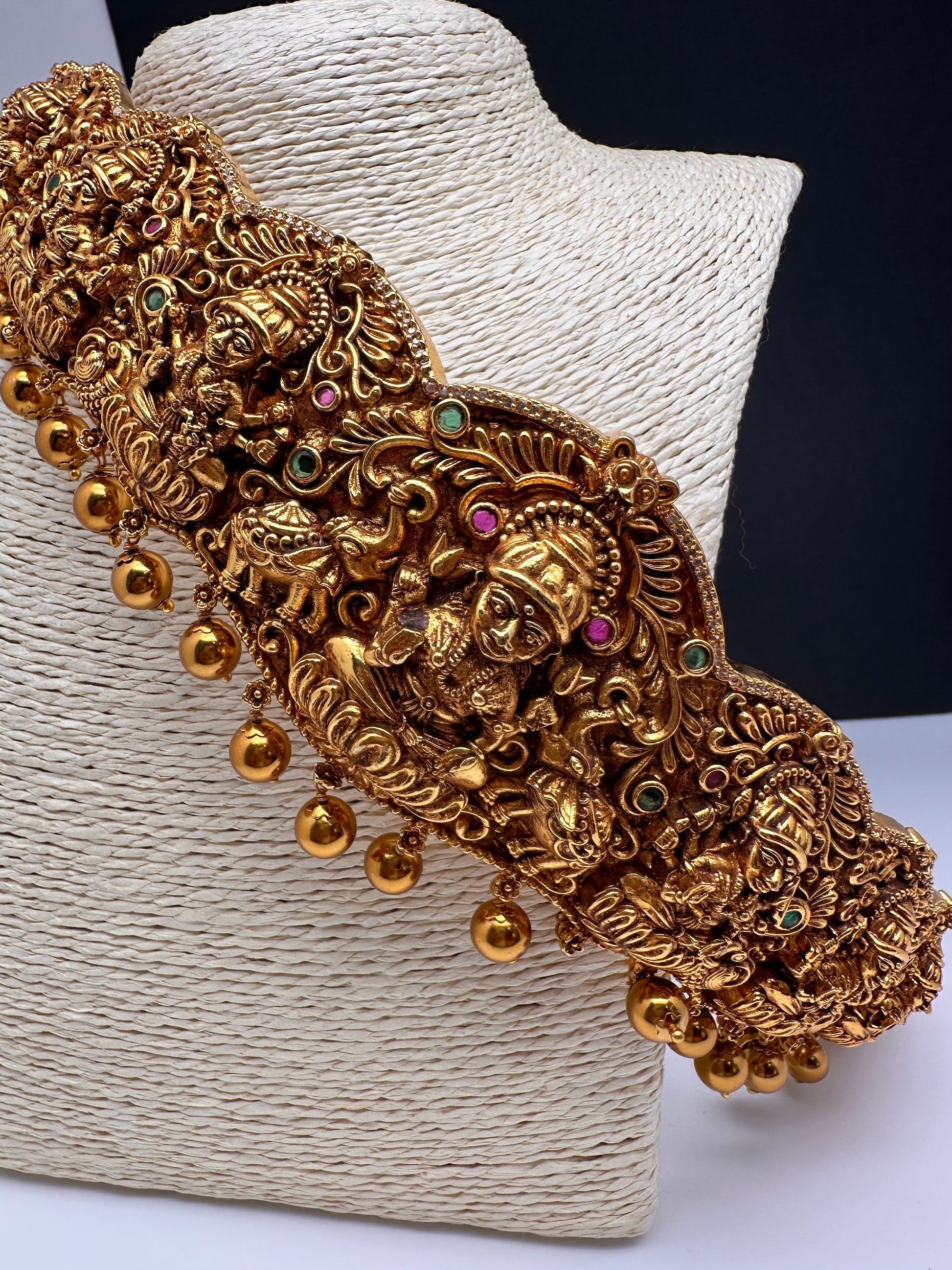 Goddess Lakshmi Self Desig Matte Hip Belt