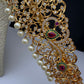 Ram Parivar Gold Finish CZ Hip Belt Vaddanam