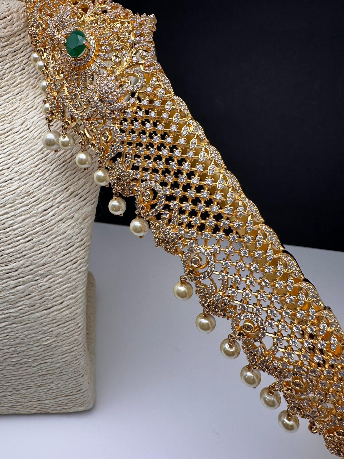 CZ Green Gold Hip Belt Vaddanam