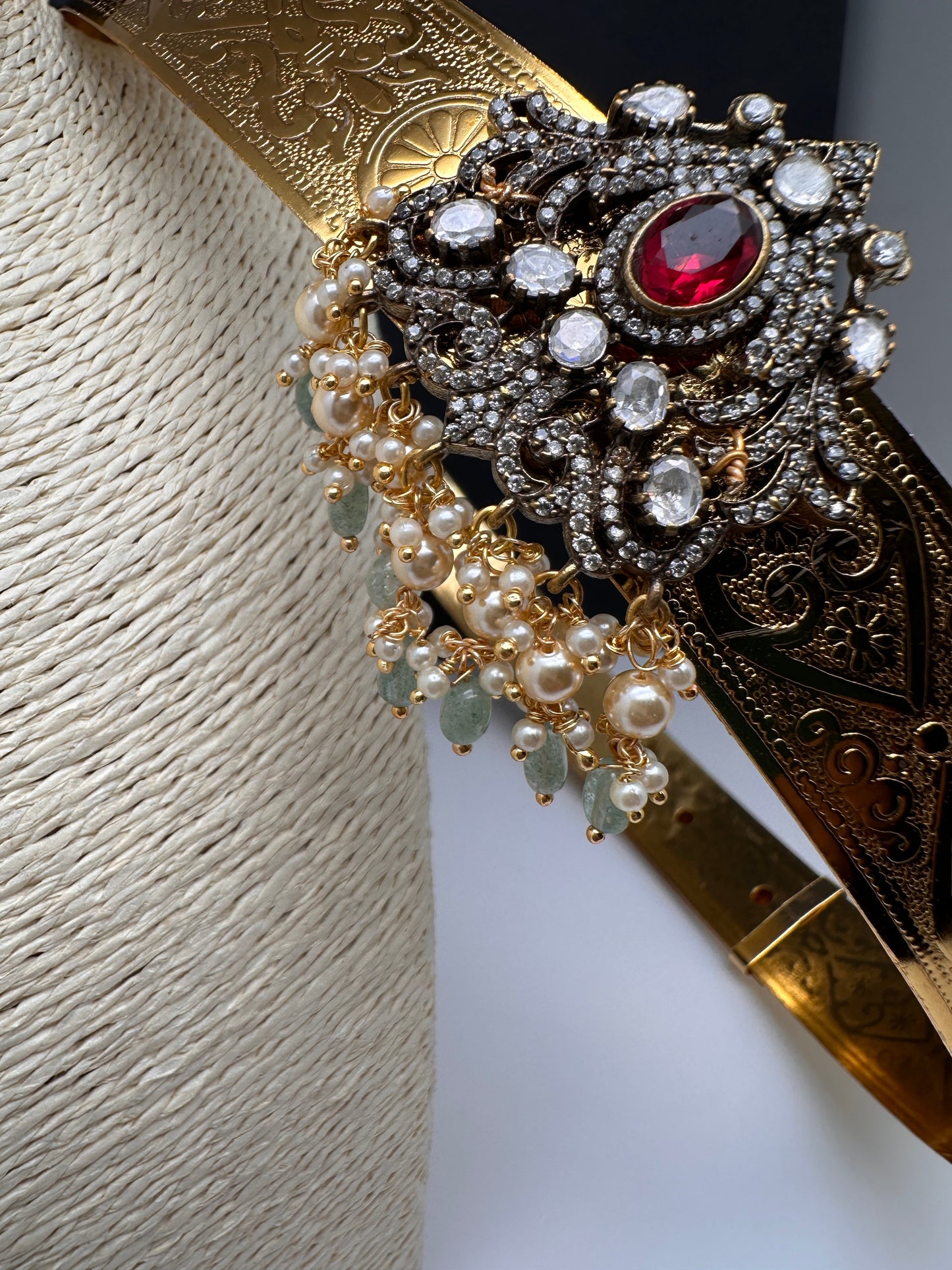 Self Design AD Peacock Kamarband WaistBelt