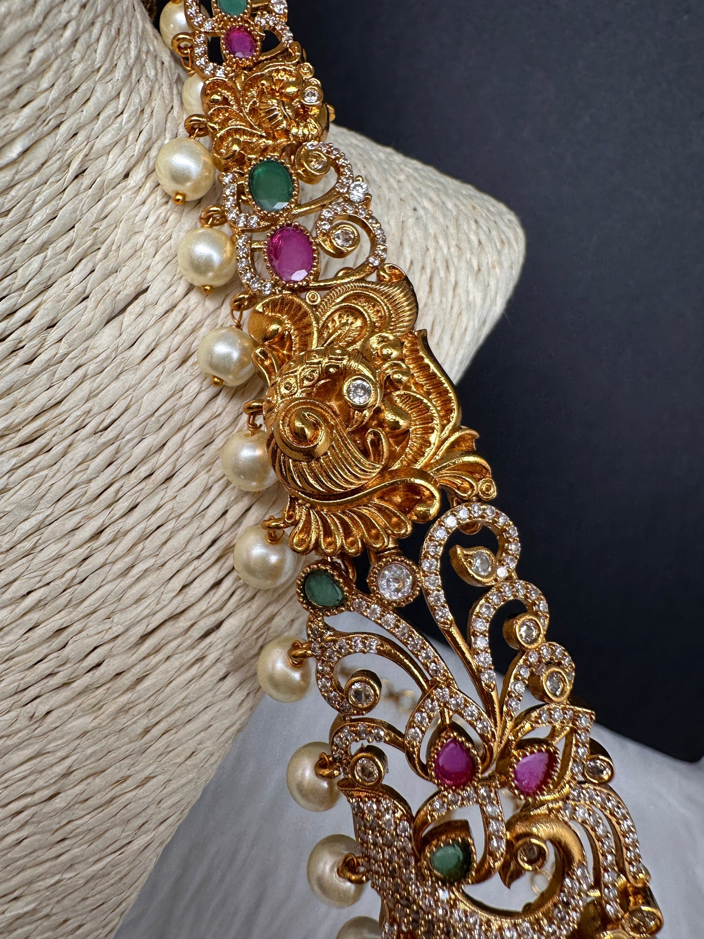 Kids Kamarband Hip Chain  Goddess Lakshmi AD Matte Finish