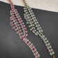 AD Ruby Emerald Hip Chain Vaddanam - Red