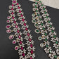 AD Ruby Emerald Hip Chain Vaddanam - Red