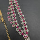 AD Ruby Emerald Hip Chain Vaddanam - Red