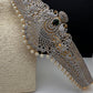 AD Peacock Diamond Finish Emerald Green Stone Hip Belt Kamarbandh