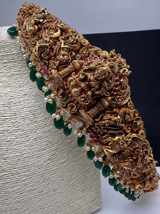 Matte Goddess Lakshmi Nakshi Hip Belt Kamarbandh