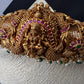 Matte Goddess Lakshmi Nakshi Hip Belt Kamarbandh with Kemp and CZ
