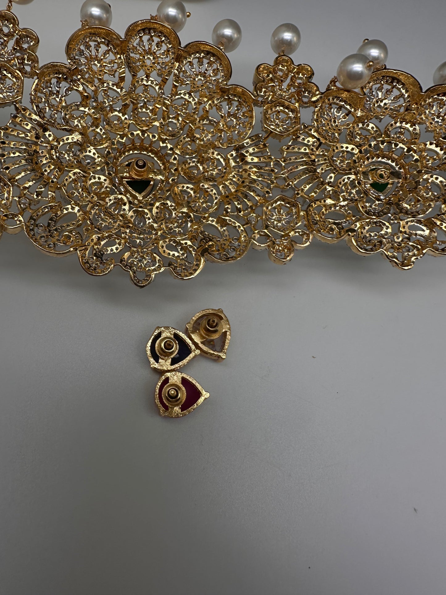 AD Diamond Finish Changeable Stone Hip Belt Kamarbandh