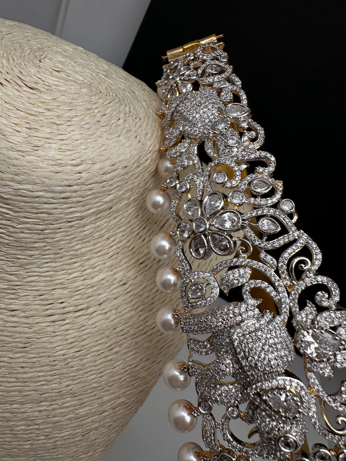 Elephant AD Diamond Finish Changeable Stone Hip Belt Kamarbandh