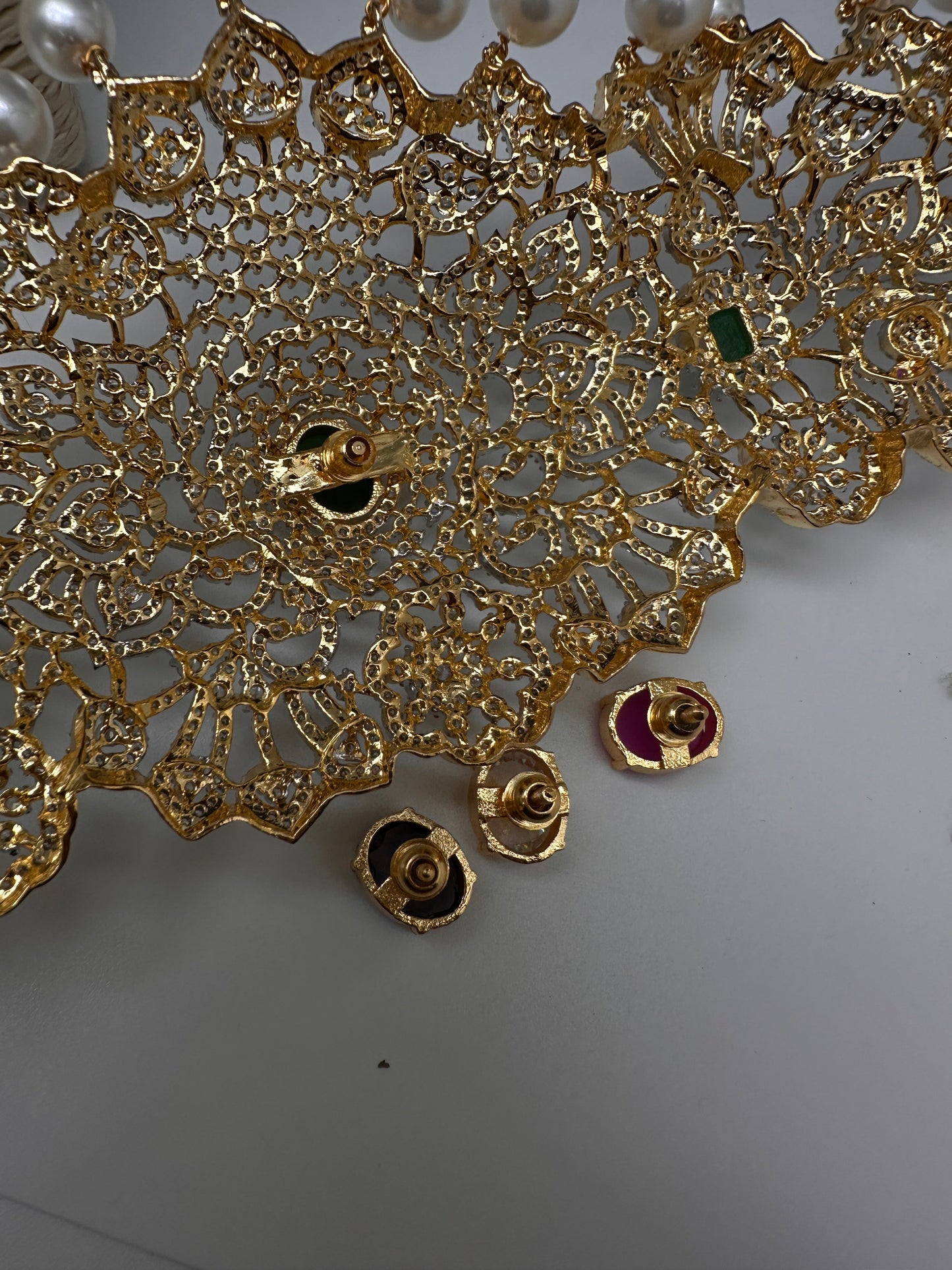 AD Diamond Finish Changeable Stone Hip Belt Kamarbandh