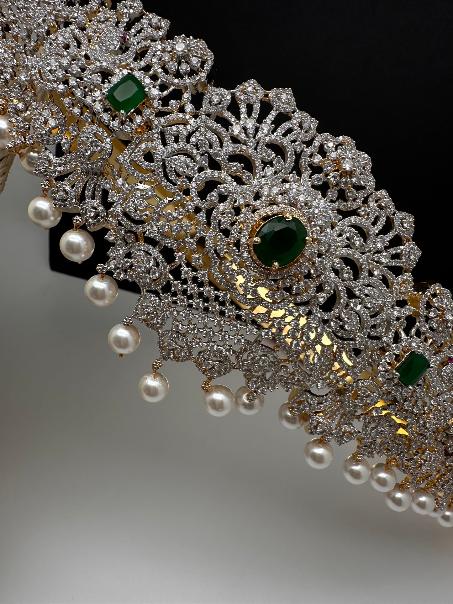 AD Diamond Finish Changeable Stone Hip Belt Kamarbandh