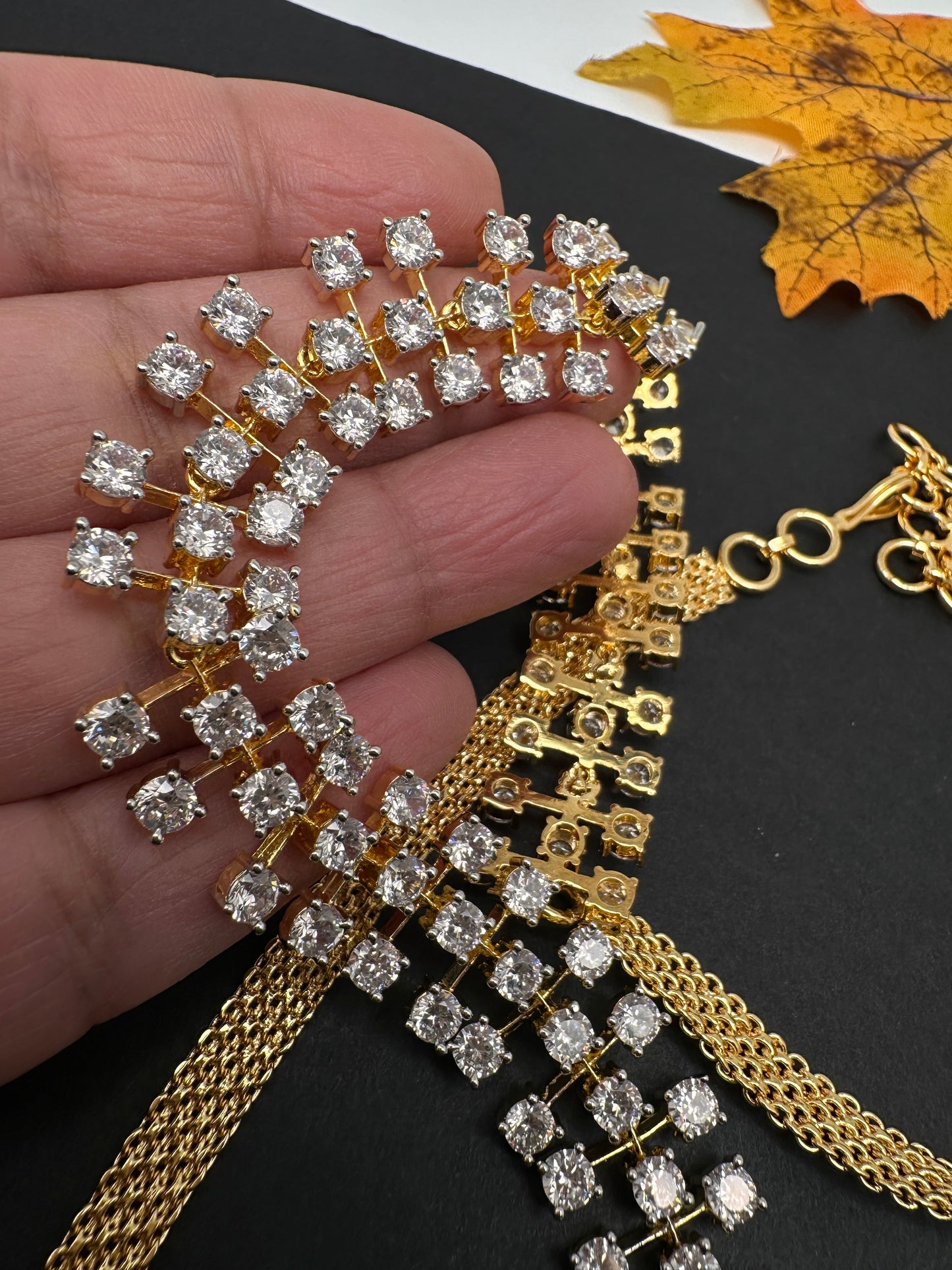 American Diamond Sleek Hip Chain Belt