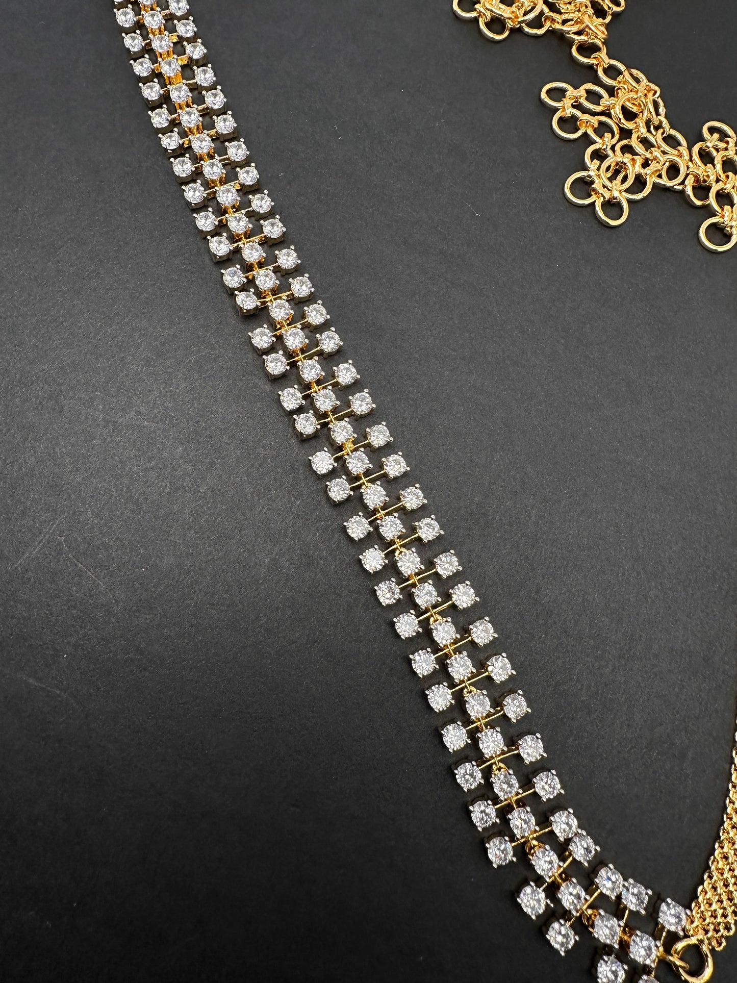 American Diamond Sleek Hip Chain Belt