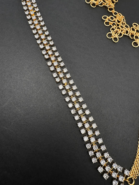 American Diamond Sleek Hip Chain Belt