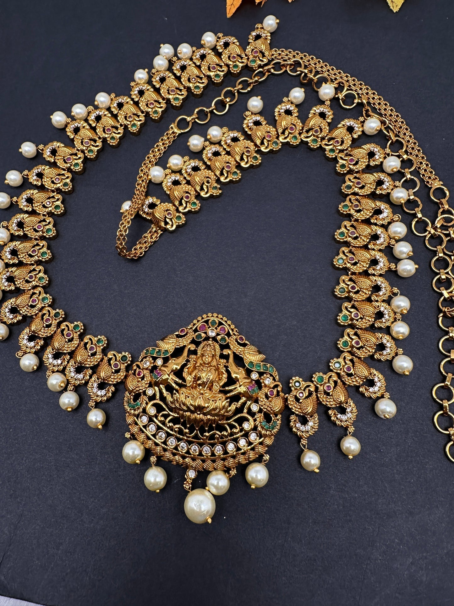Sleek Goddess Lakshmi Matte Hip Chain Belt