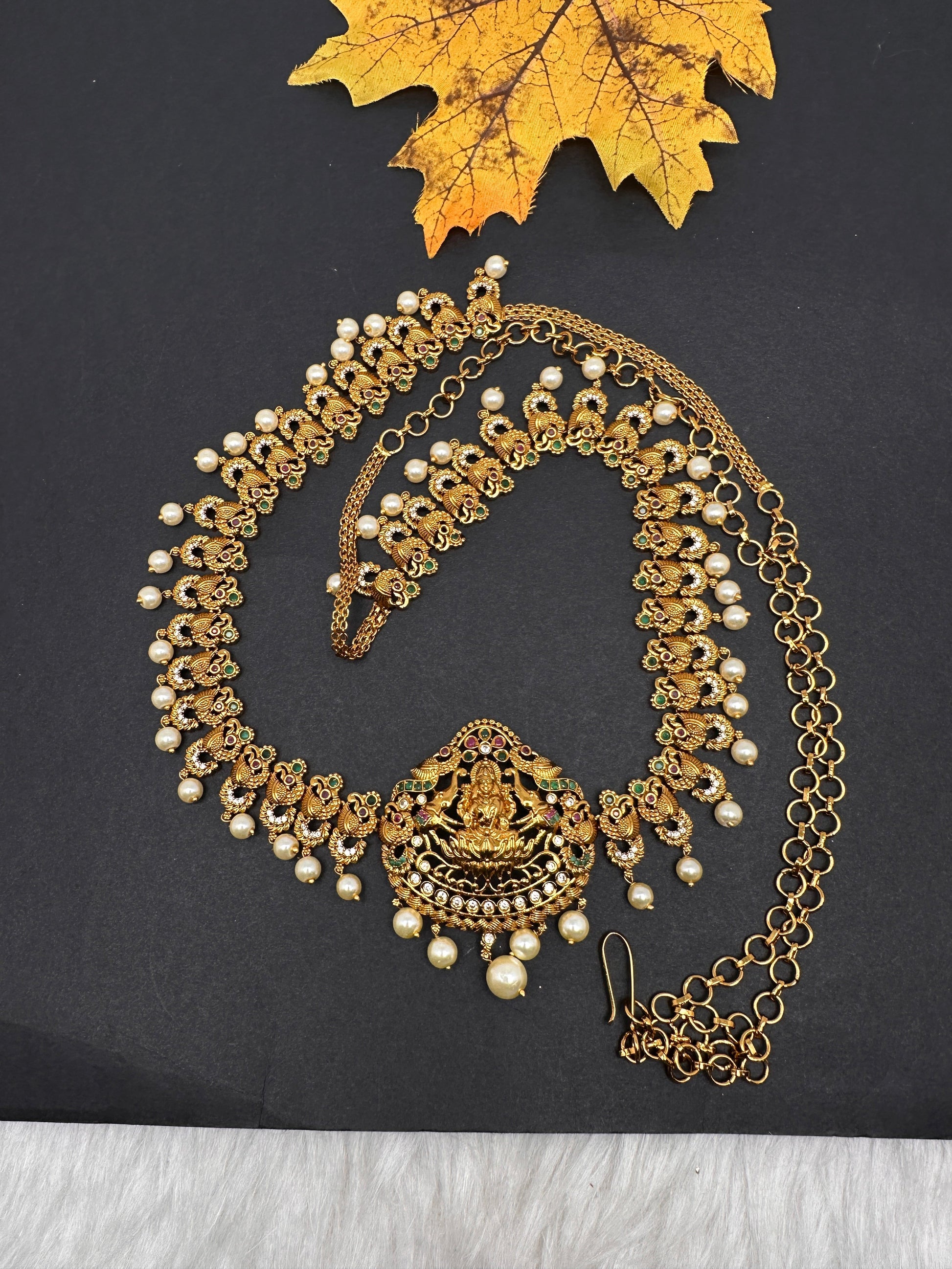 Sleek Goddess Lakshmi Matte Hip Chain Belt