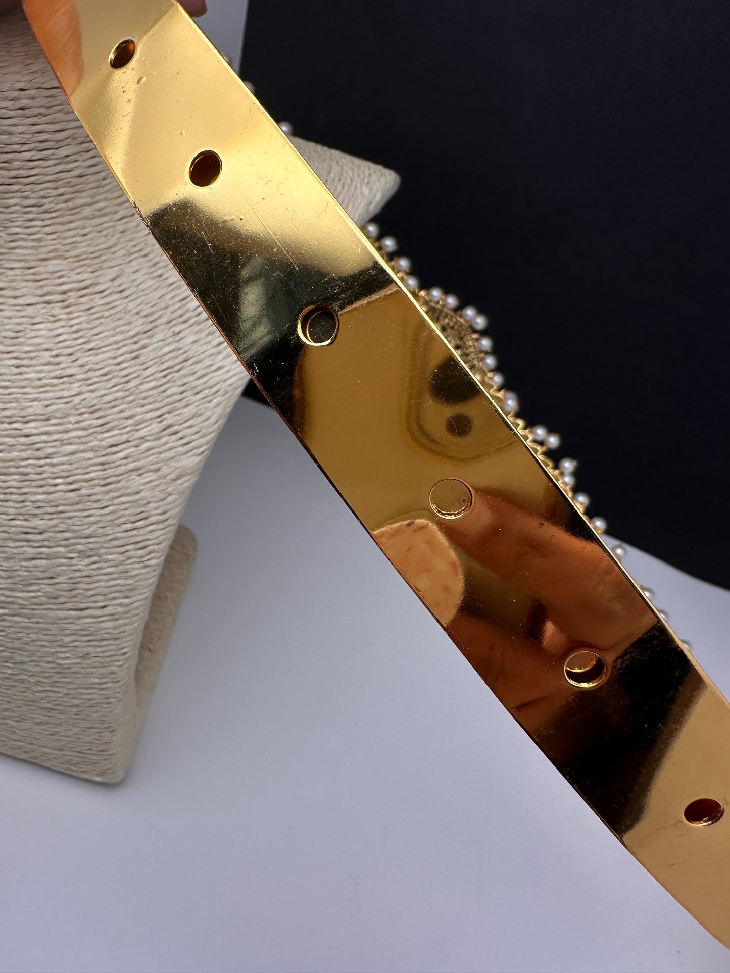 AD Diamond Finish Changeable Stone Hip Belt Kamarbandh - 