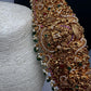 Matte Goddess Lakshmi Nakshi Hip Belt Kamarbandh with Kemp and CZ Green Beads - 