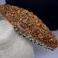 Matte Goddess Lakshmi Nakshi Hip Belt Kamarbandh with Kemp and CZ Green Beads - 