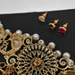 AD Diamond Changeable Color Stone Pearls Peacock Design Hip Chain Kamarbandh - 