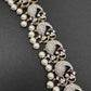AD Diamond Changeable Color Stone Pearls Peacock Design Hip Chain Kamarbandh - 