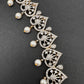 AD Peacock Changeable Color Stone Pearls Hip Chain Kamarbandh - 