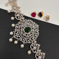 AD Peacock Changeable Color Stone Pearls Hip Chain Kamarbandh - 