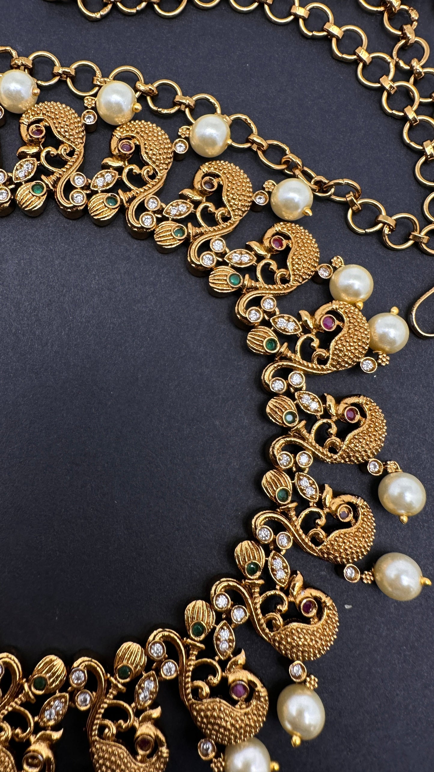 Sleek Goddess Lakshmi Matte Hip Chain Belt - 