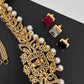 Sleek AD  Changeable Color Stone Pearls Hip Chain Kamarbandh - 