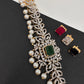 Sleek AD  Changeable Color Stone Pearls Hip Chain Kamarbandh - 