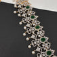 Diamond Finish Ruby Emerald Hip Chain - Green