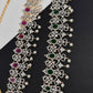 Diamond Finish Ruby Emerald Hip Chain - Red