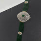 Beads Diamond Finish Hip Chain - Green